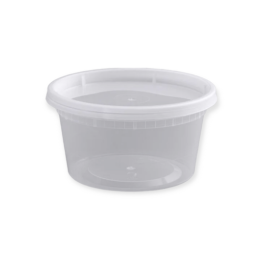 12 oz. Microwaveable Translucent Plastic Soup Container 240 Sets