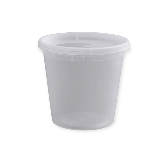 24 oz. Microwaveable Translucent Plastic Soup Container 240 Sets