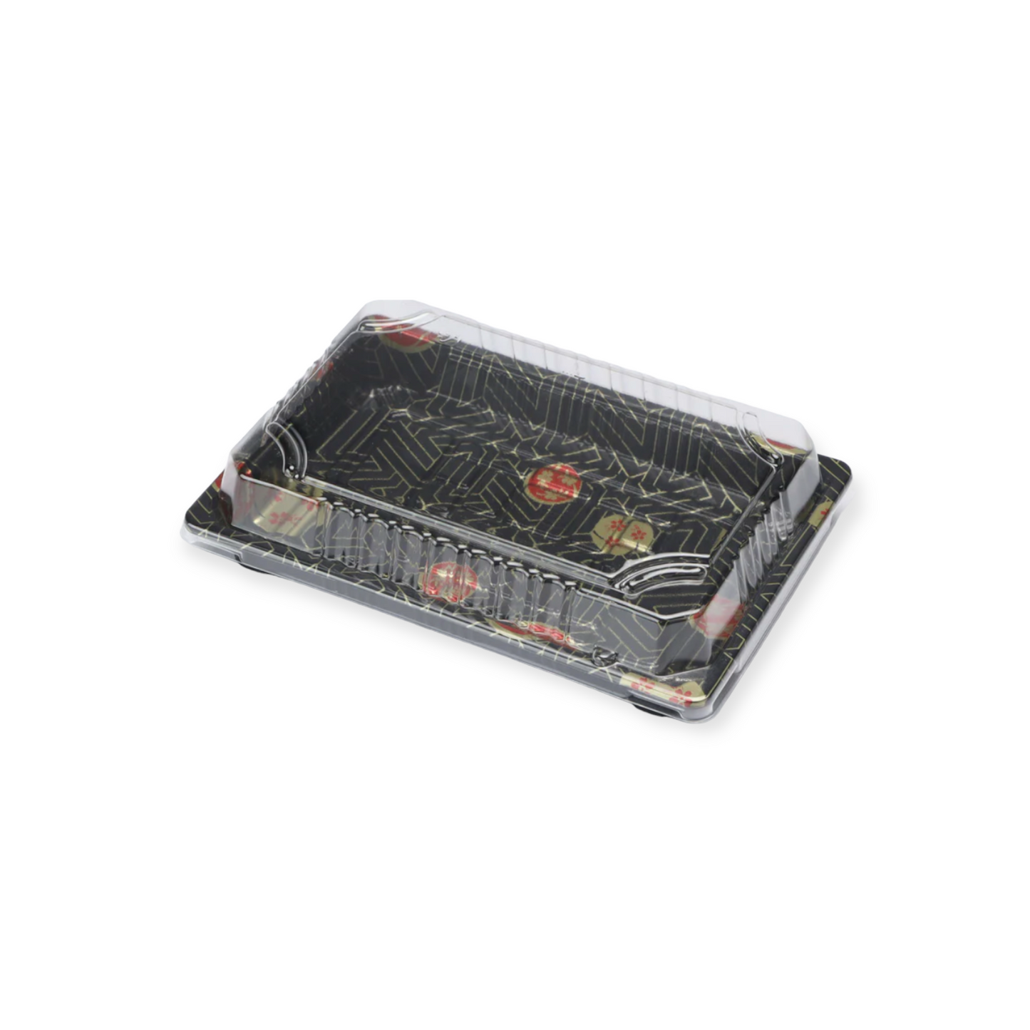 FH-10 RECTANGULAR BLACK SUSHI BOX WITH LID 400 SET/CASE