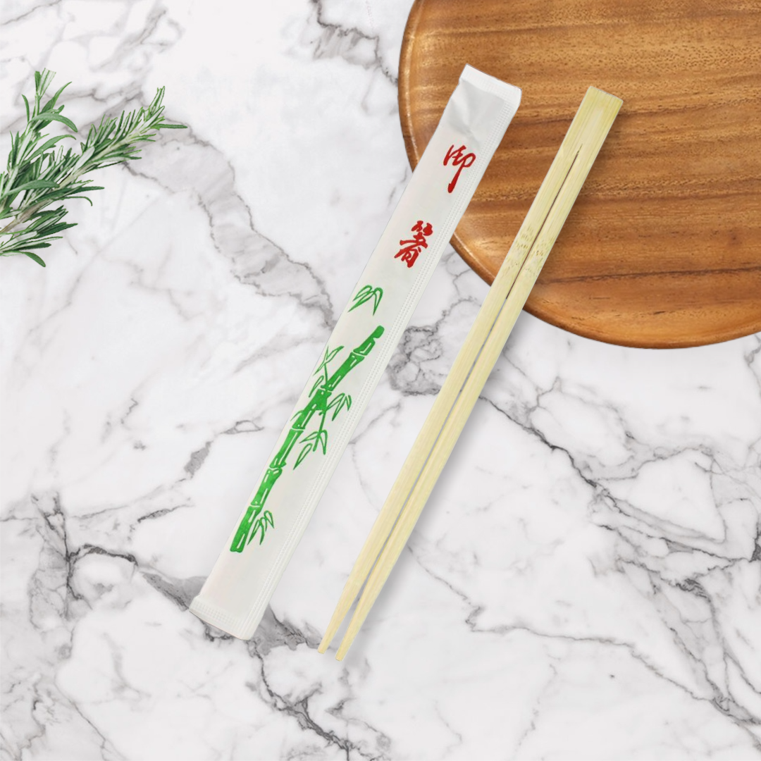 9" Envelope Wrapped Single Style Bamboo Chopstickse