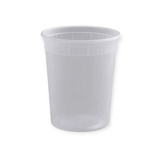 32 oz. Microwaveable Translucent Plastic Soup Container 240 Sets