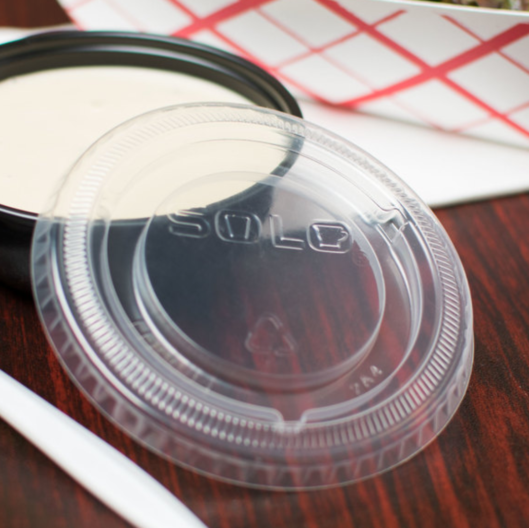 0.75"-1oz. Clear Sauce Cup Lid-D2223